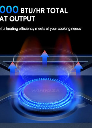 Portable Propane Camping Stove with Cutting Board, 8000 BTU