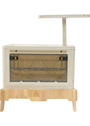 Foldable Camping Table with Storage Cabinet
