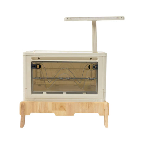 Foldable Camping Table with Storage Cabinet