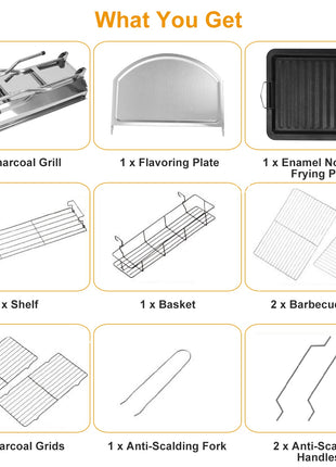 Stainless Steel Folding BBQ Grill