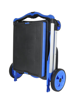 2-Tier Collapsible Shopping Cart with Storage Crate