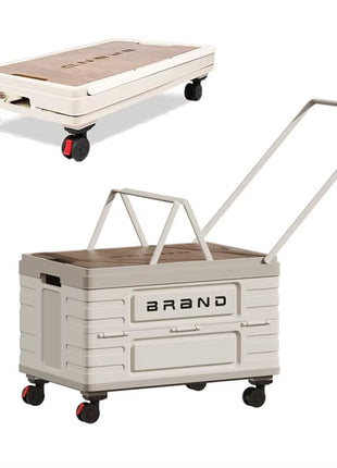 Foldable Rolling Storage Cart with 360° Wheels