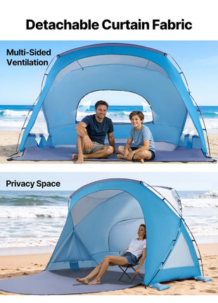 Portable 6 Person Beach Sun Shelter