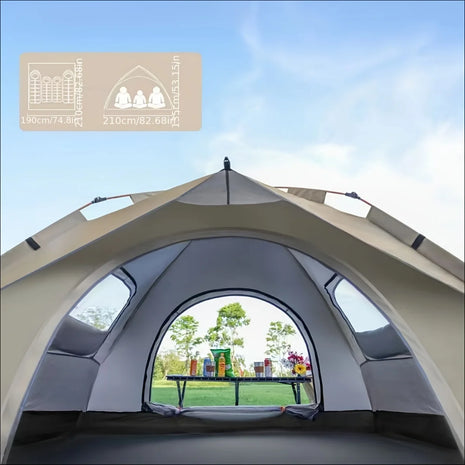 Automatic Instant Setup Camping Tent – Lightweight, Windproof & Waterproof 2 Person Tent with Dual Doors