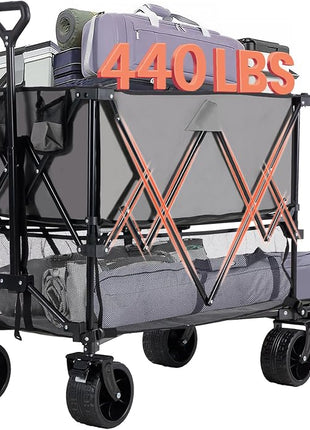 440 lbs Double-Decker Camping Wagon Cart