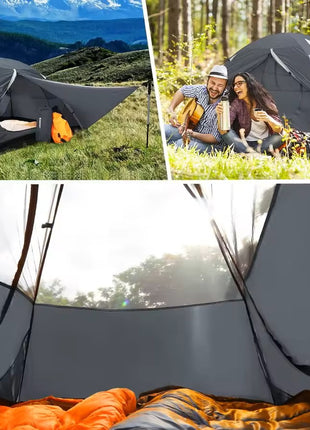 Lightweight Waterproof 2-Person Camping Tent with Dual Doors - Perfect for Backpacking and Outdoor Adventures!