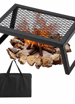 Portable Folding Campfire Grill with Carry Bag