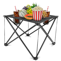 Portable Foldable Camping Table with Cup Holders