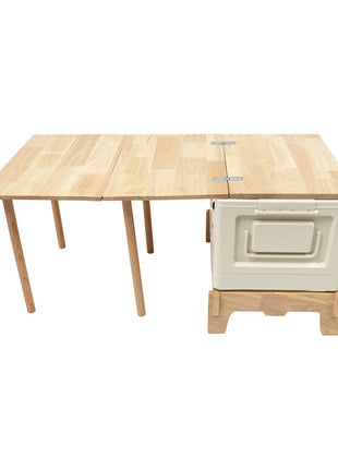 Foldable Camping Table with Storage Cabinet