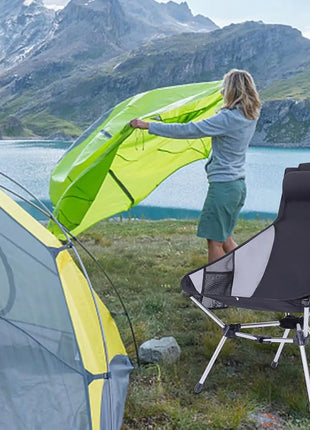 Ultralight Folding Camping Chair Set of 2 black