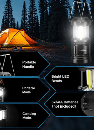 Portable LED Camping Lantern Set