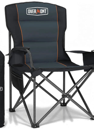 Oversized Heavy Duty Camping Chair with Cooler Pocket