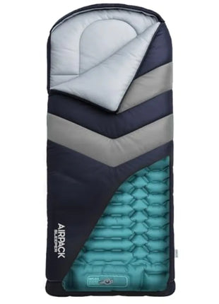 Inflatable Sleeping Bag with Built-In Pump