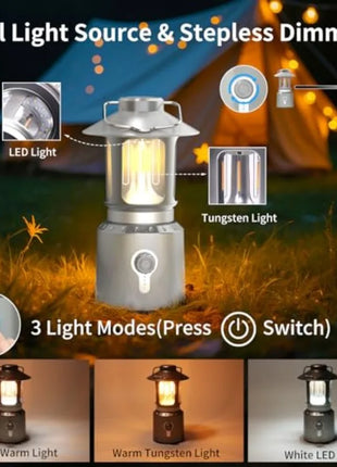 8000mAh Rechargeable Vintage Camping Lantern