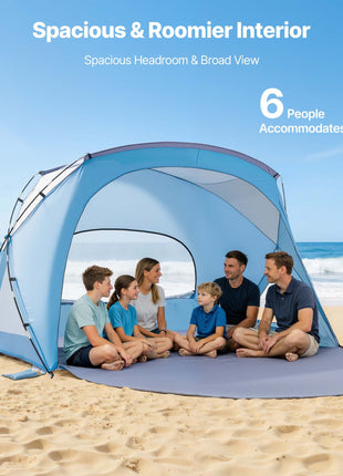 Portable 6 Person Beach Sun Shelter