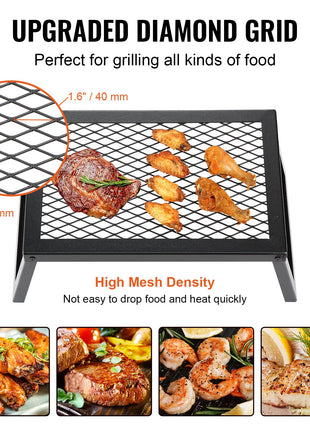 Portable Folding Campfire Grill with Carry Bag