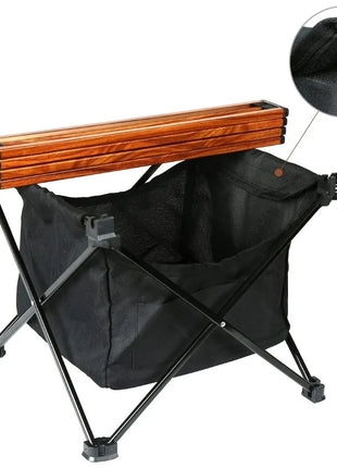 Ultralight Folding Camping Table with Storage Basket