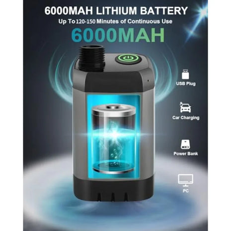 Portable Electric Camping Shower Pump with USB Cable