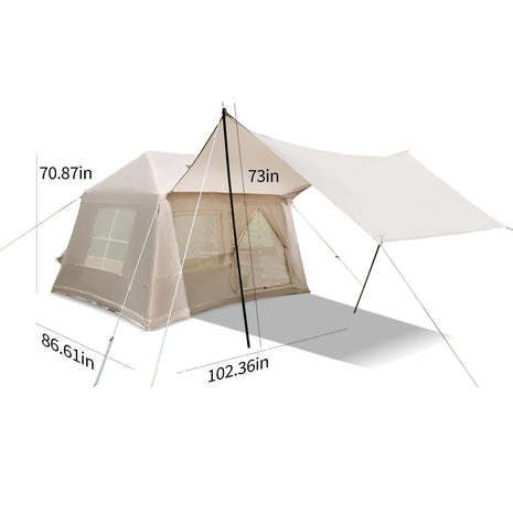 Premium Inflatable Glamping Tent with Awning & Pump