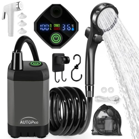 Portable Electric Camping Shower Pump with USB Cable