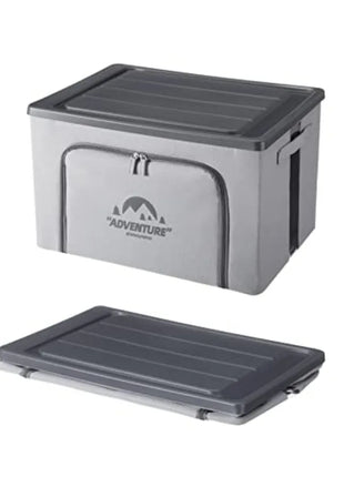 68L Foldable Camping Storage Box with Lid & Handles