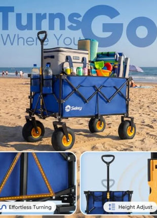 600 lbs Heavy Duty Beach & Camping Wagon Cart
