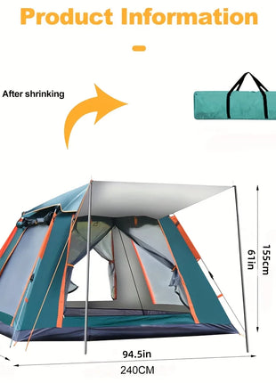 4–6 Person Instant Setup Waterproof Camping Tent