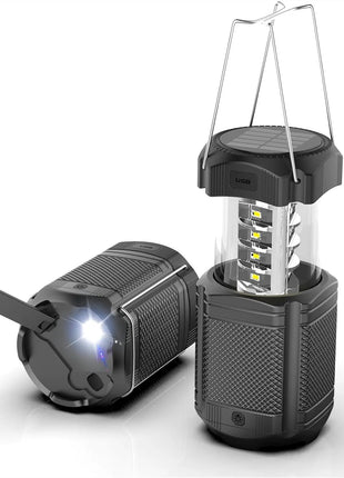 Solar Hand Crank Camping Lantern – 5000mAh USB Charger