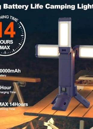 10000mAh Rechargeable Camping Lantern – 4000LM, 270° Foldable