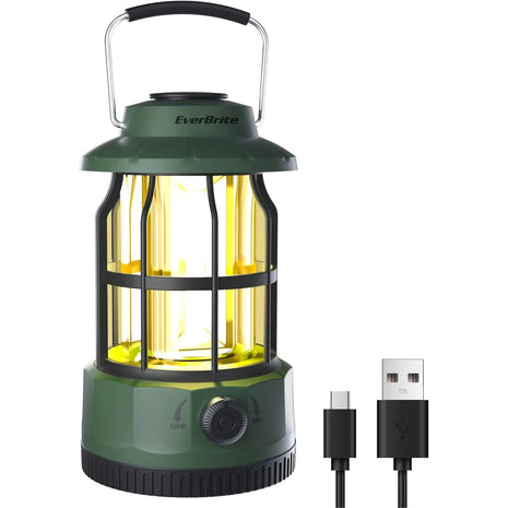 Vintage LED Camping Lantern – USB-C Rechargeable
