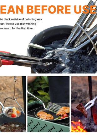 16PCS Camping Cooking Utensil Set with Carry Case