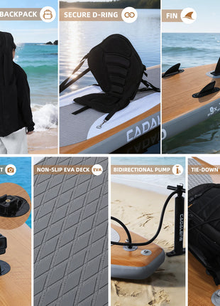 Premium Inflatable SUP Board Kit with Camera Mount – Stable & Adventure Ready