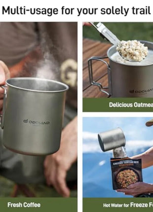 750ML Titanium Camping Pot Kit