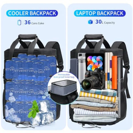 35-Can Waterproof Insulated Cooler Backpack for Camping, Beach & Fishing