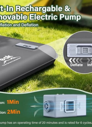 2 Person Self Inflating Camping Mattress with Pump