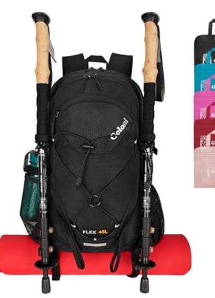 45L Waterproof Hiking Backpack with Rain Cover for Camping & Trekking
