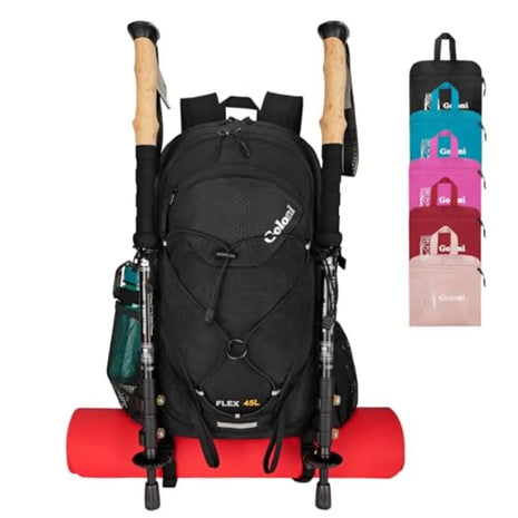 45L Waterproof Hiking Backpack with Rain Cover for Camping & Trekking