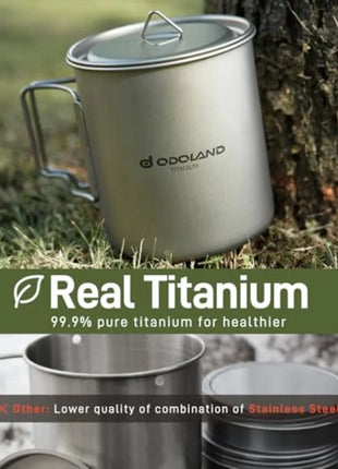 750ML Titanium Camping Pot Kit