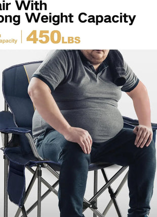Heavy Duty Oversized Camping Chair 450LB Capacity