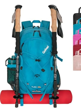 45L Waterproof Hiking Backpack with Rain Cover for Camping & Trekking