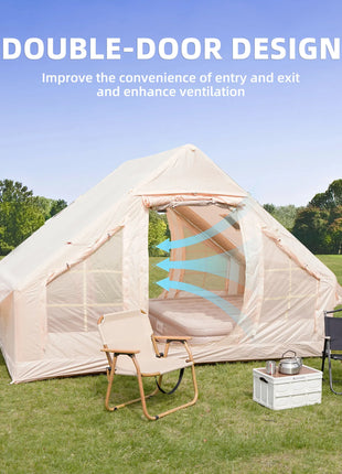 Premium 4 Season Inflatable Camping Tent with Pump