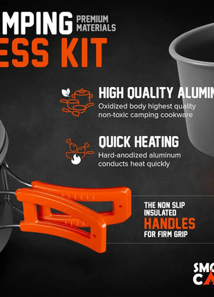 All-in-One Camping Cookware Set with Stove