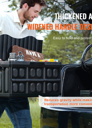 45L Foldable Storage Box with Lid & Handles