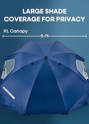 UPF 50+ Beach Canopy Shelter with Side Panels