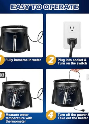 Rechargeable Camping Shower with Heater & LED Display