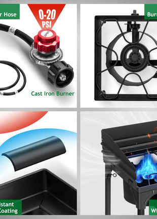 225,000 BTU Triple Burner Propane Stove