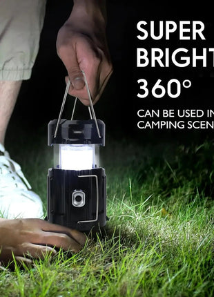 2-Pack Solar LED Camping Lantern & Fan – Emergency Light