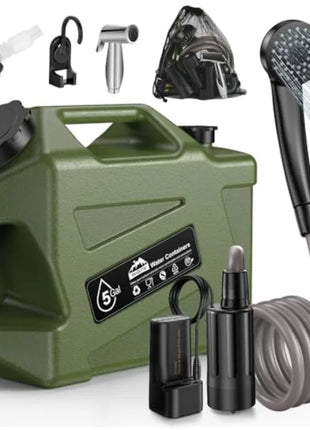 Portable Camping Shower with 5-Gallon Tank