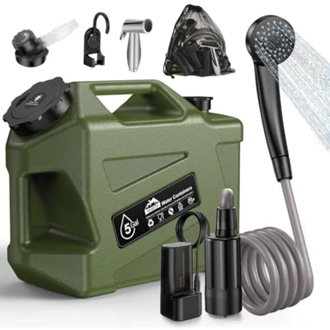 Portable Camping Shower with 5-Gallon Tank