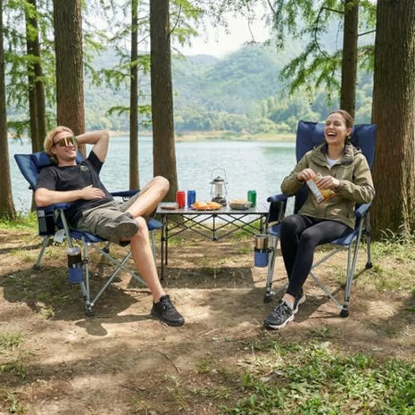 Adjustable Heavy Duty Folding Camping Chair 400 Lbs